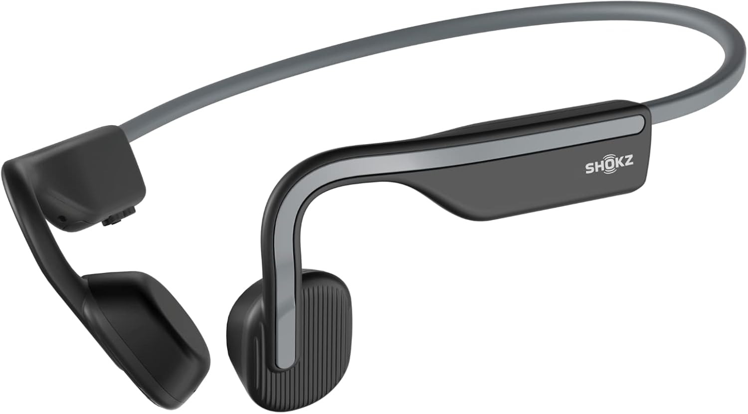 The Shokz OpenMove wireless bone conduction sports headphones in grey