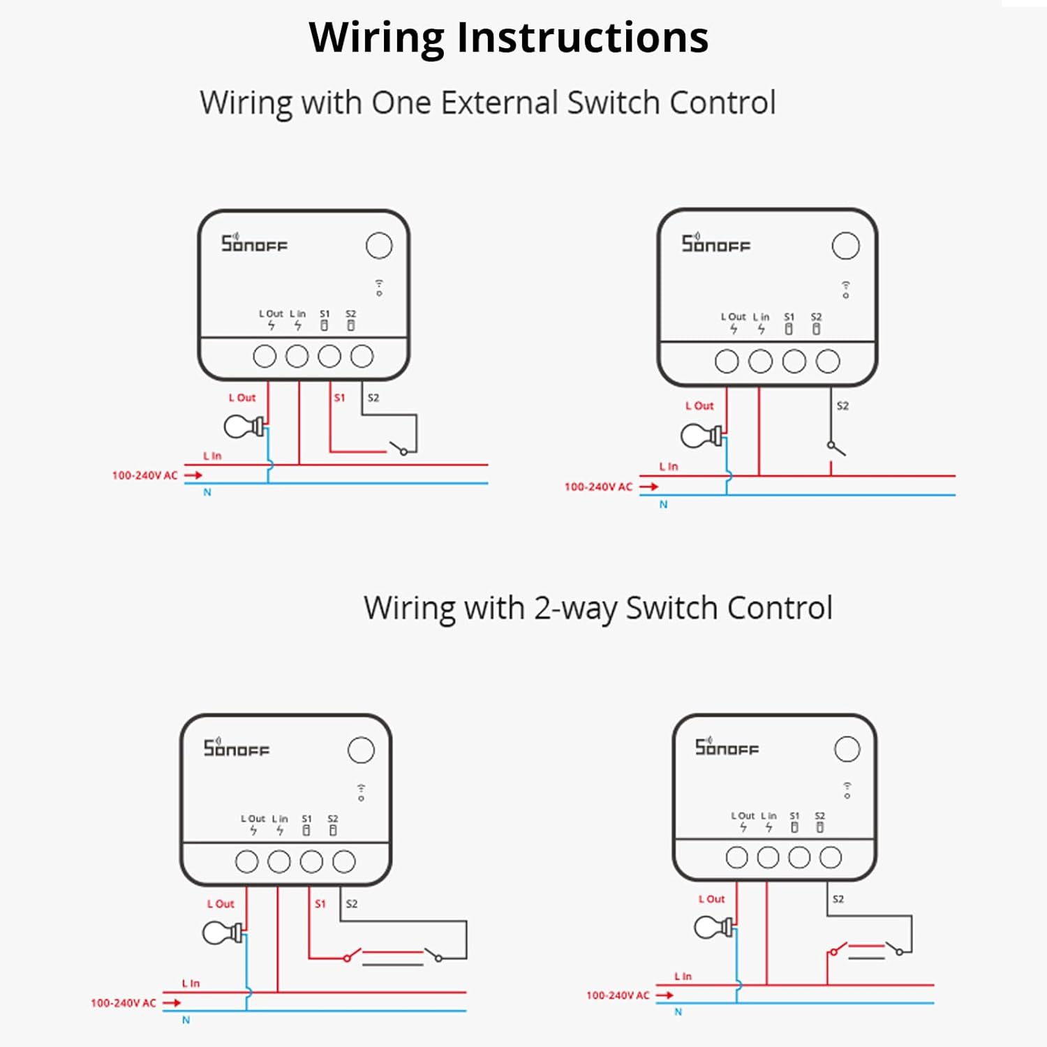 SONOFF ZBMINIL2 Zigbee smart light switch installed behind a UK light switch in a home